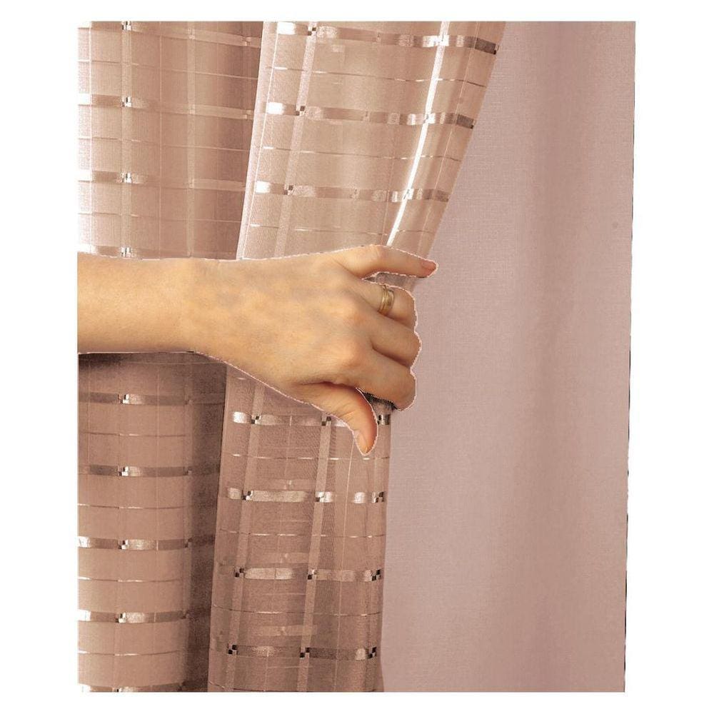Cortina Blackout Pvc Voil Xadrez 2,80M X 2,50M - Nude