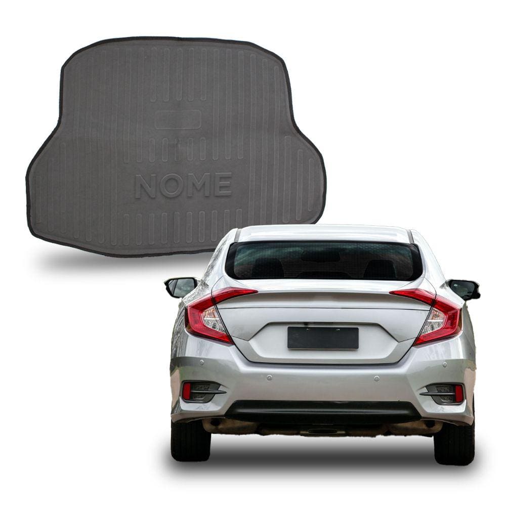 Tapete Porta Malas Civic G10 2017 a 2021 em Eva Preto com Bordas de Segurança