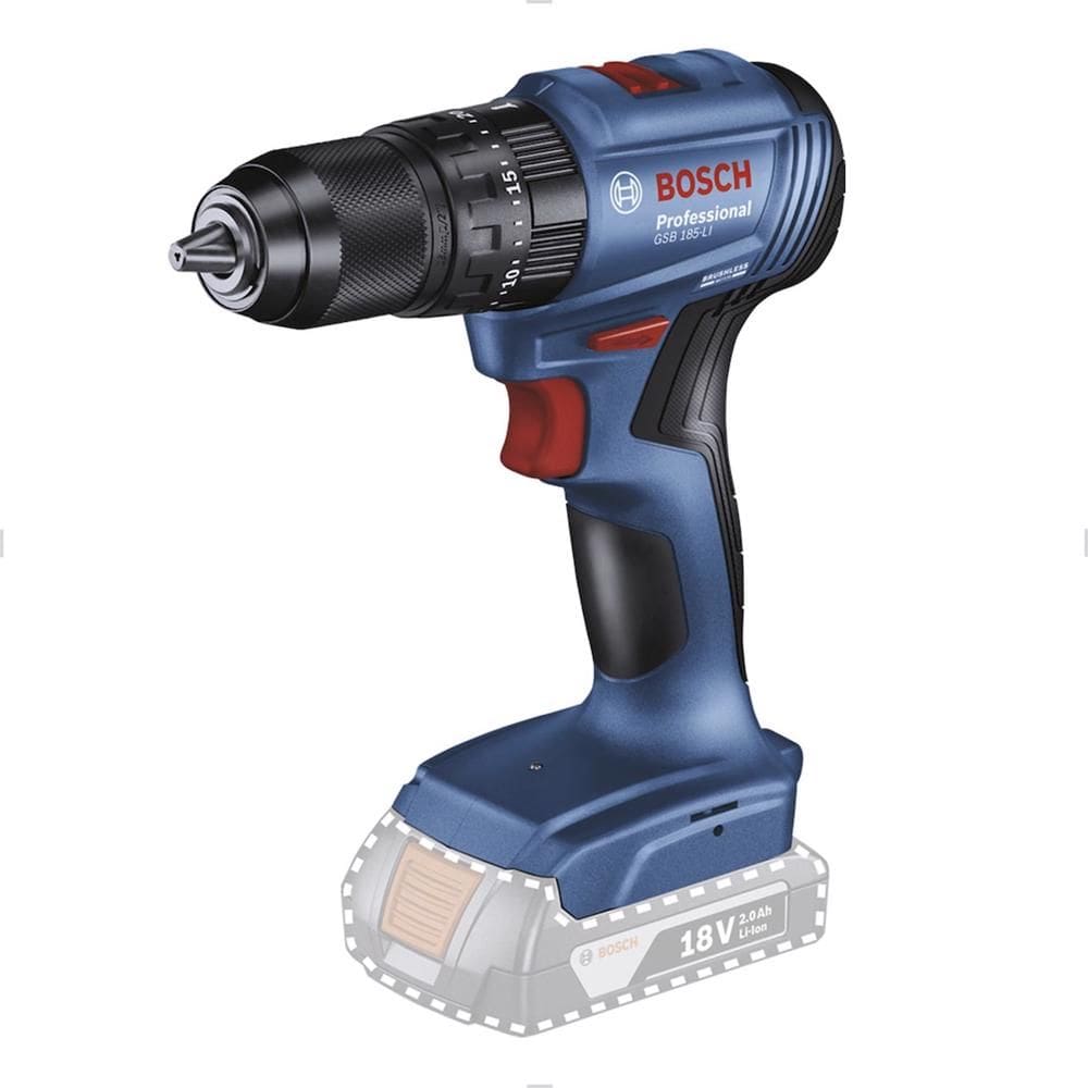 Furadeira Parafusadeira De Impacto 1/2\" 18v Sem Bateria Sem Carregador GSB 185-LI Bosch