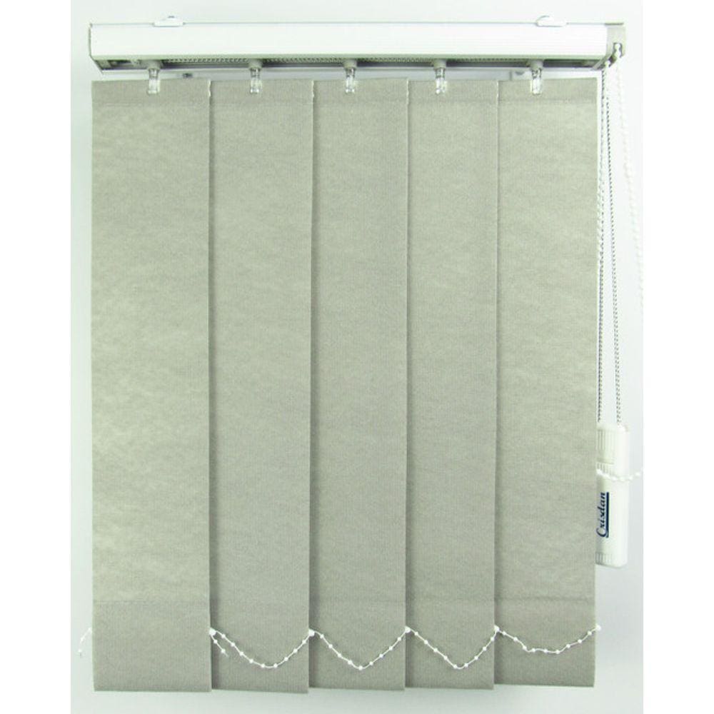 Persiana Vertical Em Tecido Blackout Crisdan Largura 2,20 X 2,30 Altura Cinza