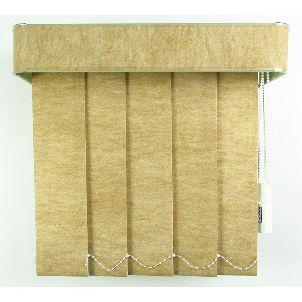 Persiana Vertical Em Tecido Blackout Com Bando Crisdan Largura 1,00 X 1,40 Altura Bege Mescla
