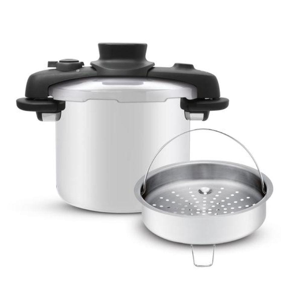 Panela de Pressão 7L Tefal  Opti`Space Inox Fundo Triplo