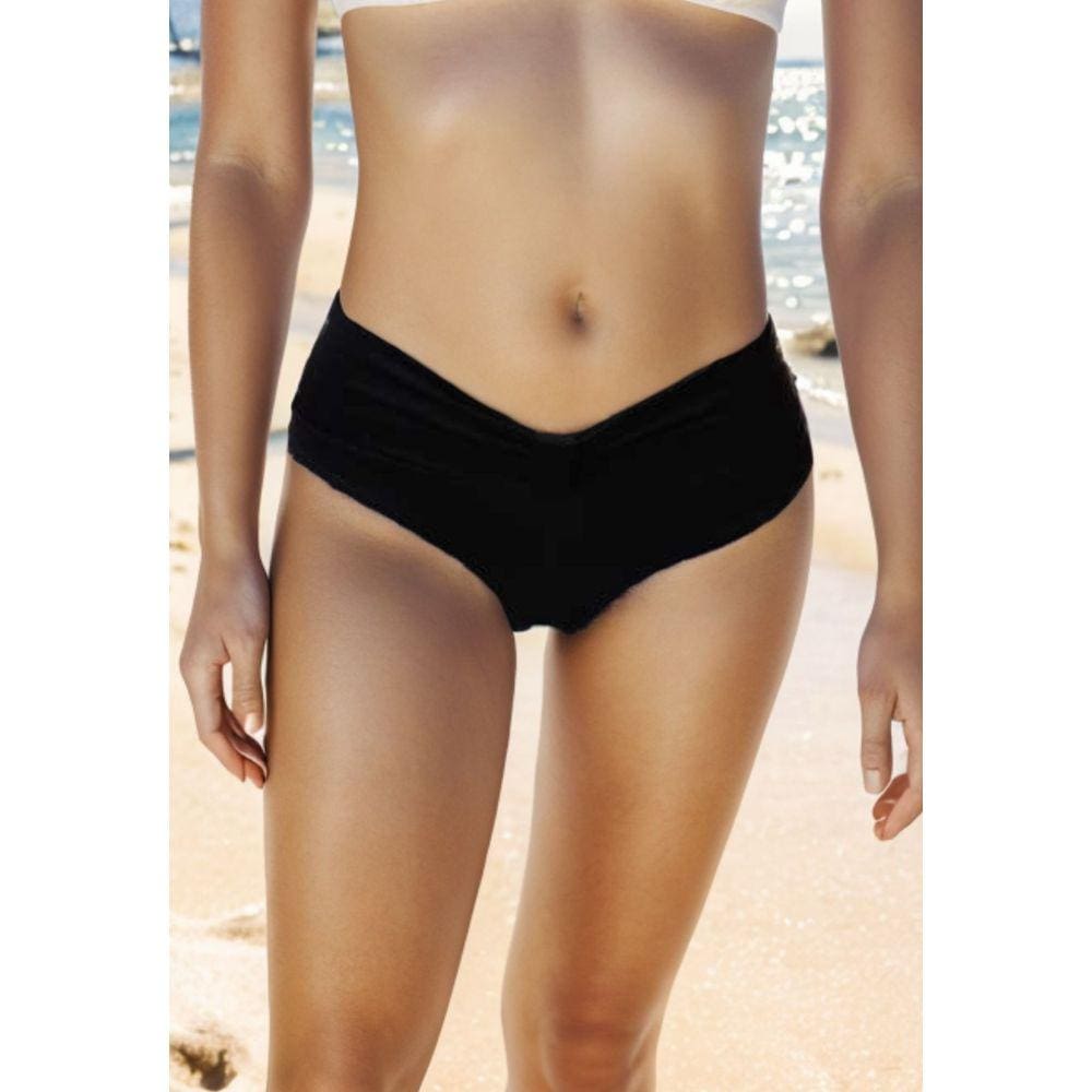 Calcinha De Biquíni Cintura Alta Fio Duplo Lisa