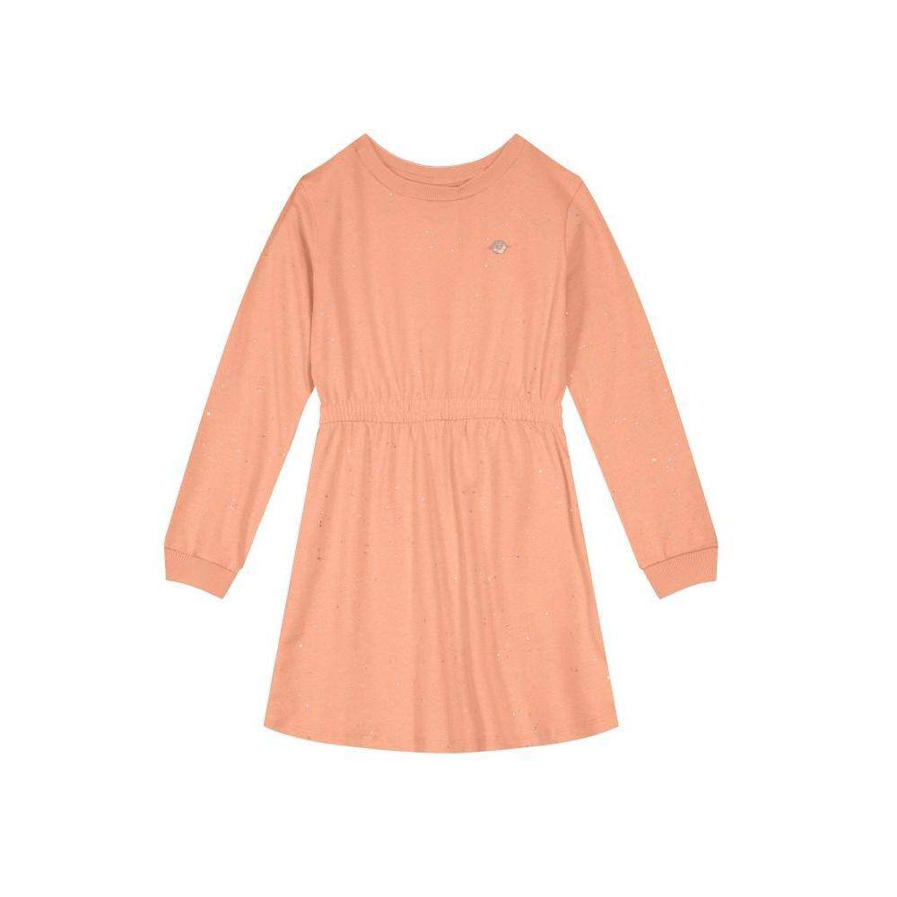 Vestido Manga Longa De Molecotton Infantil Menina Brandili