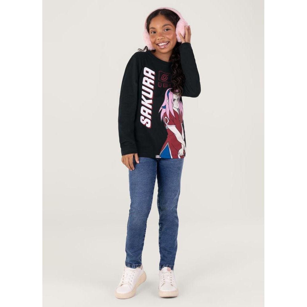 Camiseta Naruto Em Malha Infantil Unissex Brandili