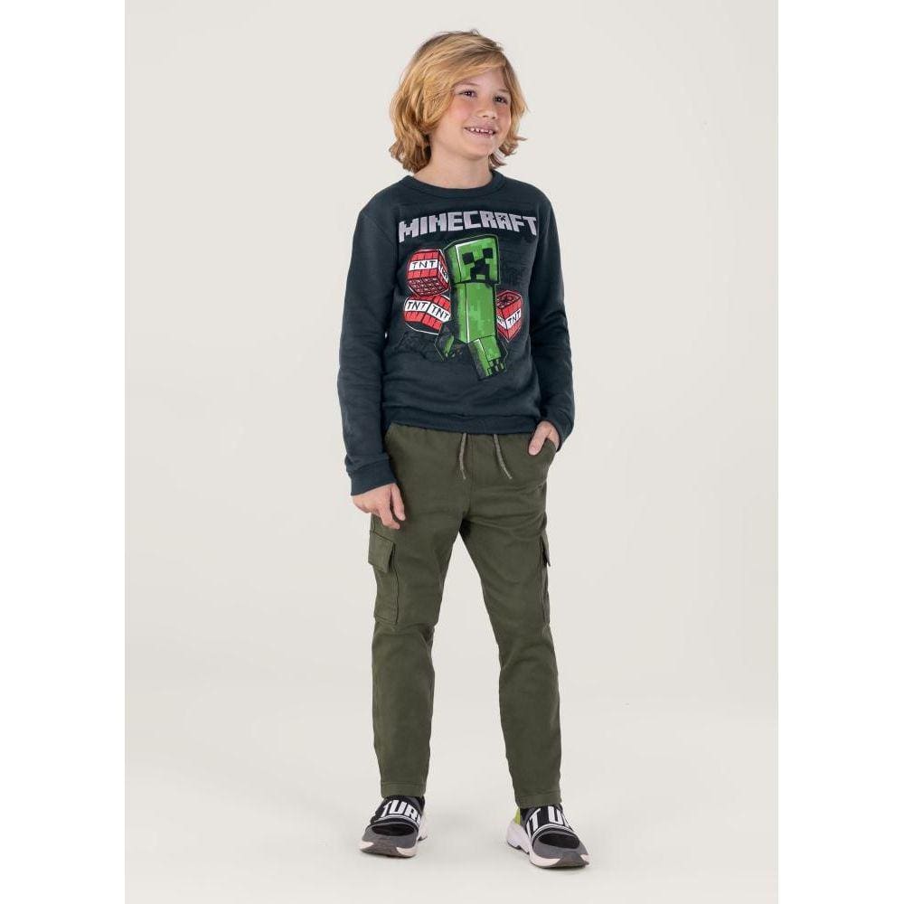 Blusão Moletom Minecraft Infantil Unissex Brandili