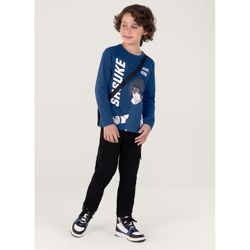 Camiseta Naruto Em Malha Infantil Unissex Brandili