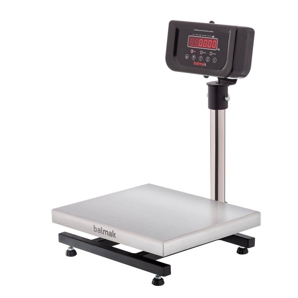 Balança Digital de Plataforma Balmak Serie Mini Inox 12kg Coluna com Bateria K-12ICB-1/M