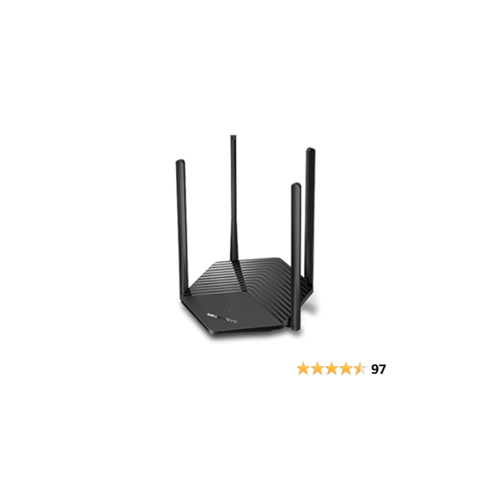 Roteador Mercusys Mr60x Wi-fi 6 Ax1500 Dual-band Wifi 1,5gb Cor Preto