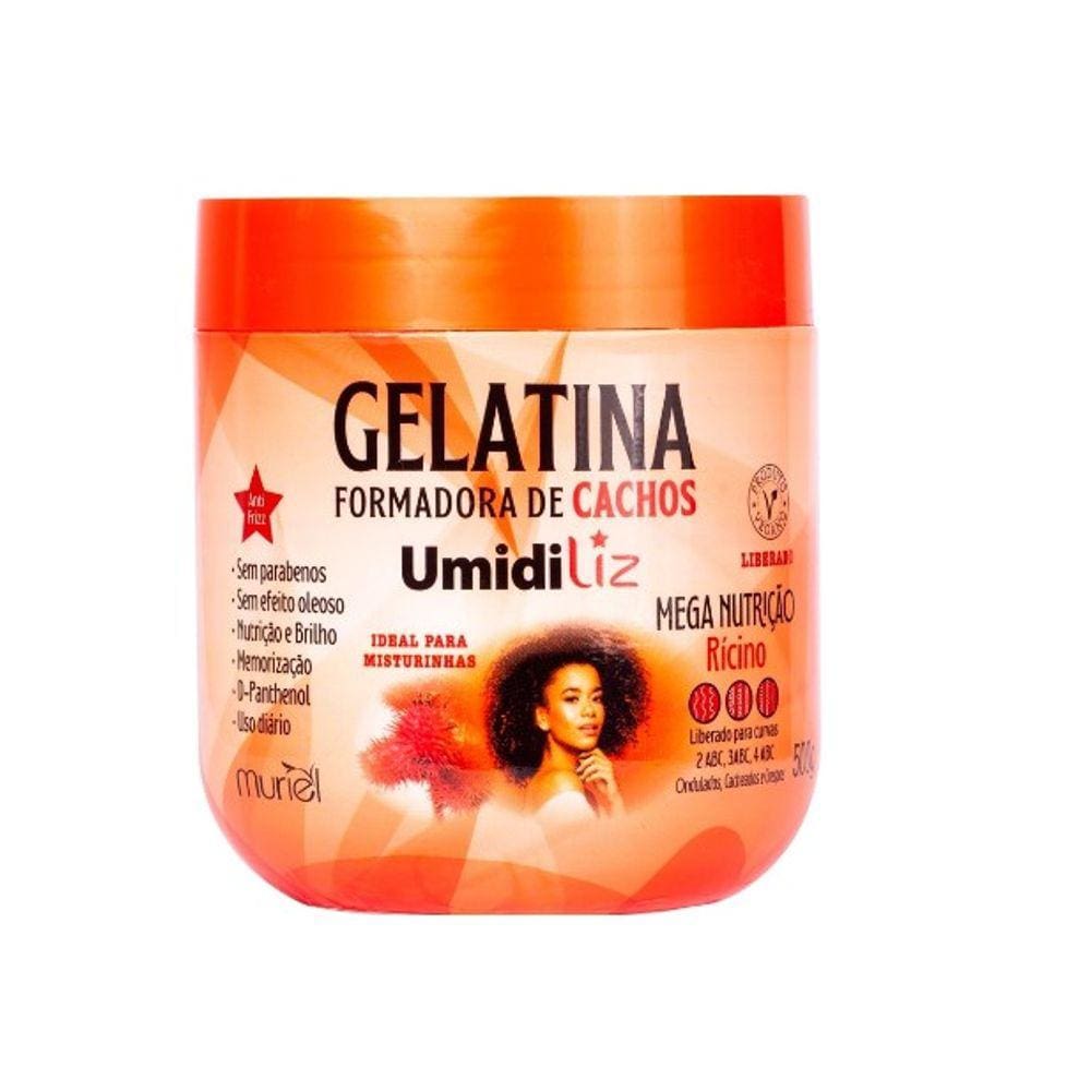 Gelatina Umidiliz Ricino Mega Nutrição 500G