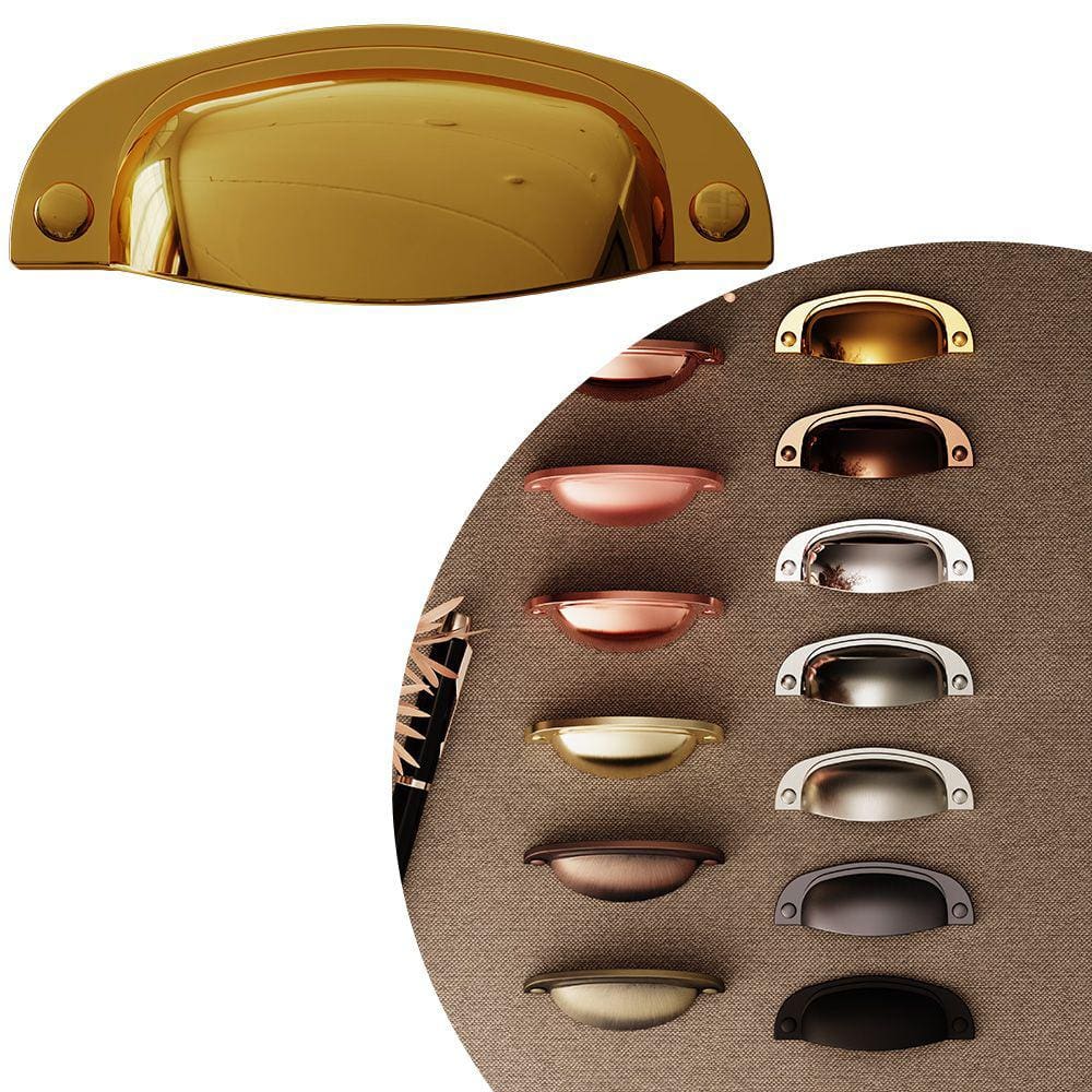 Puxador Concha Vivaro 115 - Ouro Real - 64MM