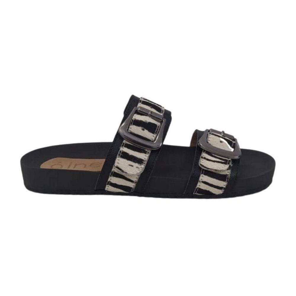 Rasteirinha Feminina Chinelo Calce Fácil Conforto Zebra Savana