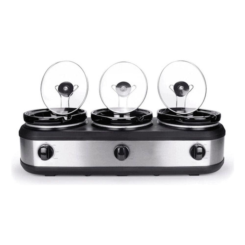 Triplo Rechaud Buffet Elétrico 3 Panelas Aço Inox - 127v