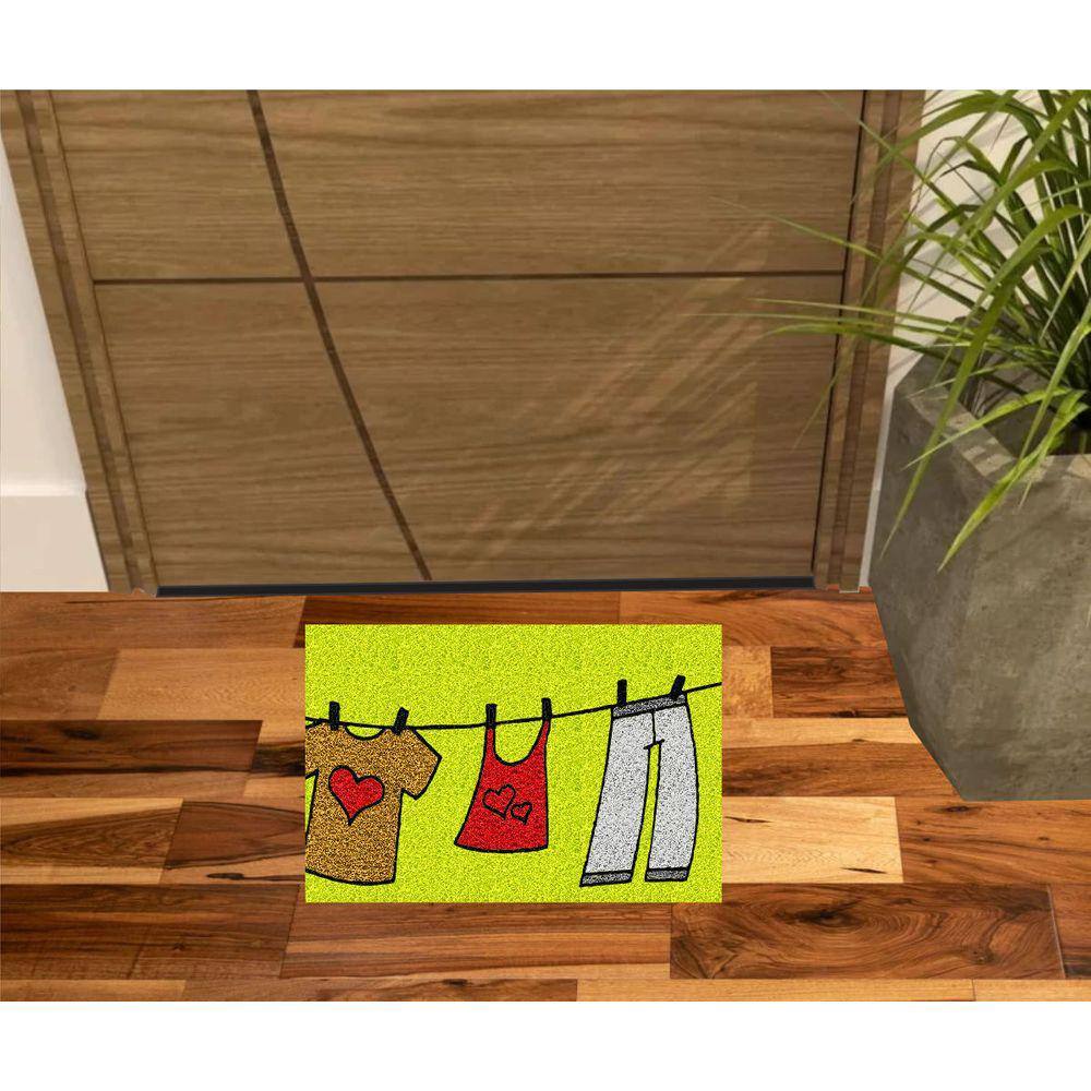 Capacho Tapete Personalizado Lavanderia Antiderrapante 60X40 cm