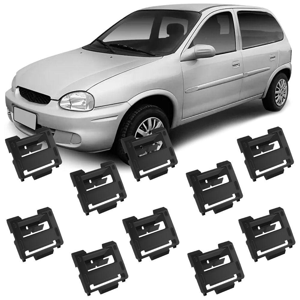 Kit 10 Grampos Presilhas Para Friso De Teto Corsa Super 97 98 99 2000 2001 2002