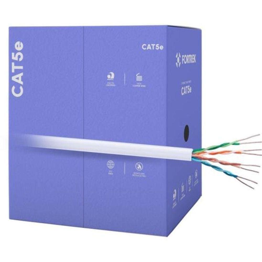 Cabo De Rede Cat5e 305m Fortrek Fk500c Cmx Branco - Cx - 305