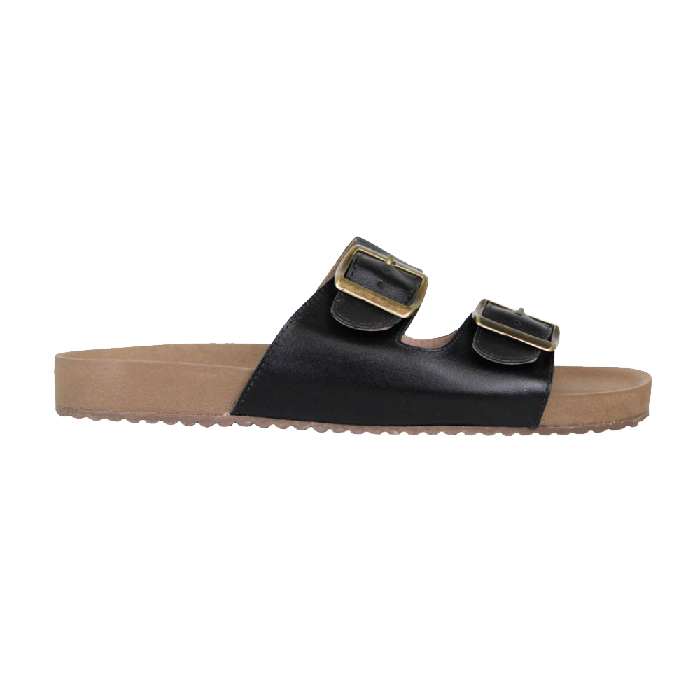 Sandália Flat Rasteira Chinelo Feminino Sensação Do Momento Birken Preto