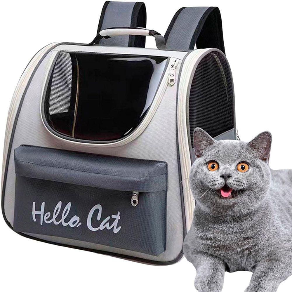 Bolsa Mochila Transporte Gato Pet Animais Visao Panoramica 360 Passeio Viagem Caminhada Bolsos Ventilaçao Ar