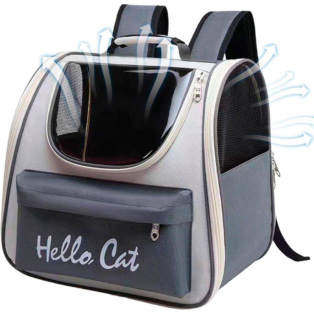 Bolsa Mochila Transporte Gato Pet Animais Estimaçao Passeio Lazer Caminhada Corrida Viagem Bolsos Ventilaçao Confortavel