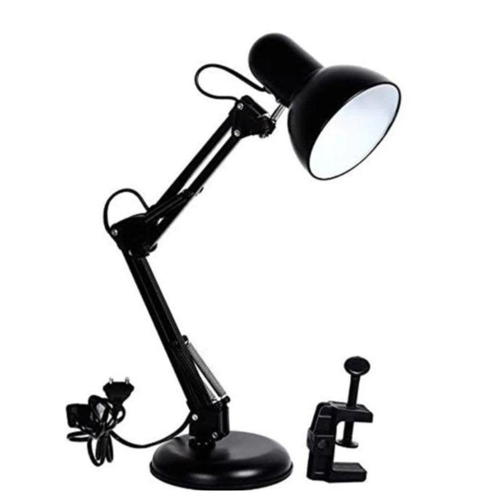 Luminária De Mesa Articulada Com Base E Garra