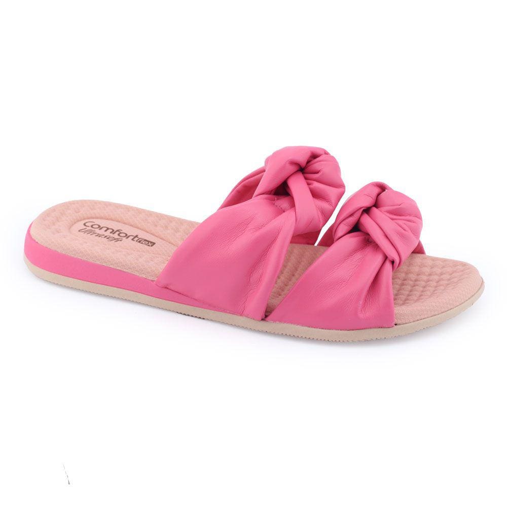 Chinelo fem Comfortflex Comfy 21-44404 tiras fofas SlipOn nó