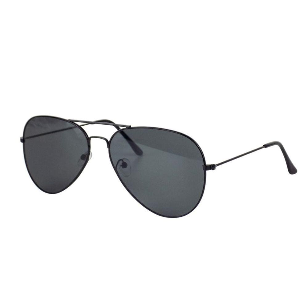 oculos sol preto + protecao uv masculino aço inox aviador qualidade premium lente prenta casual