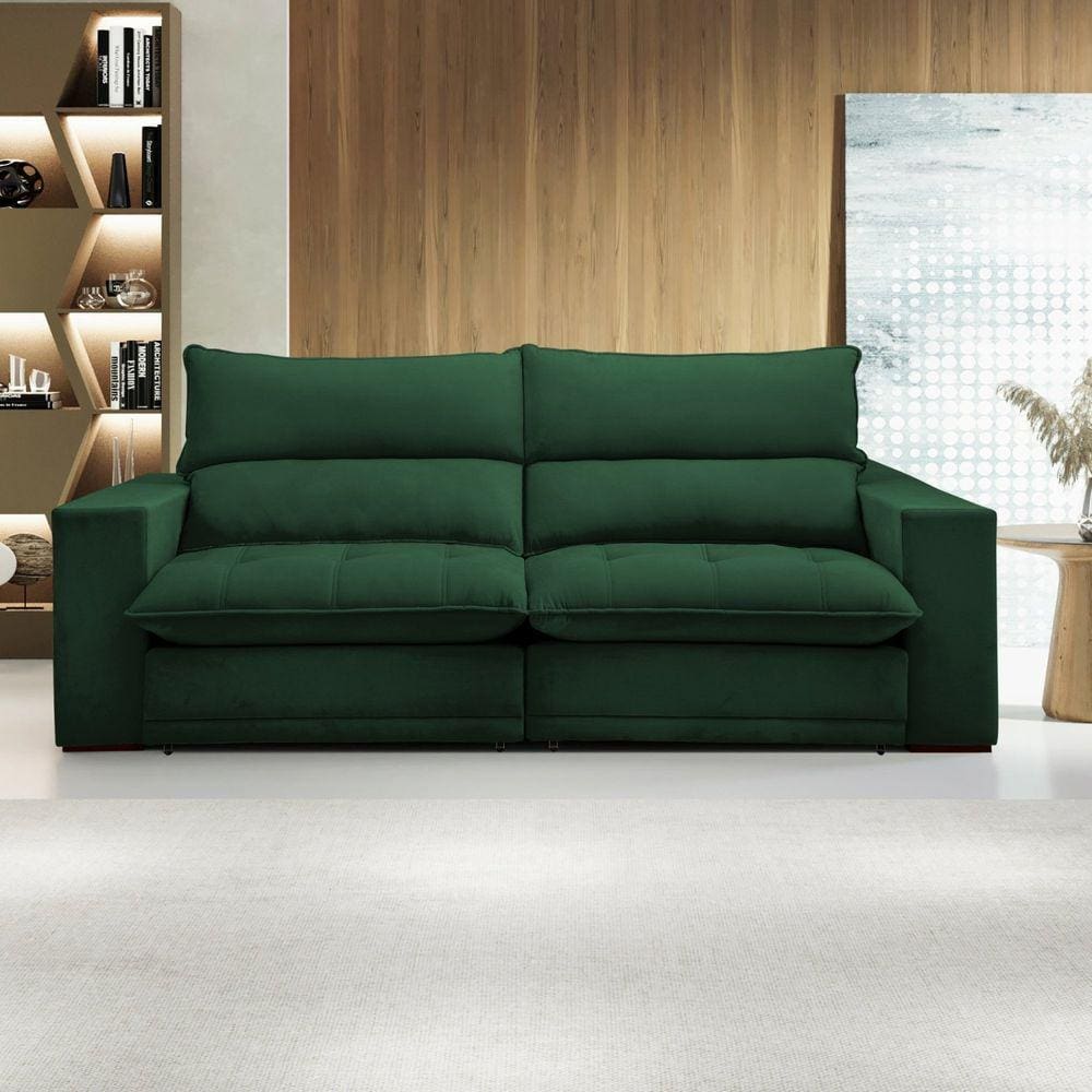 Sofá Retrátil e Reclinável Martinho 250cm Verde
