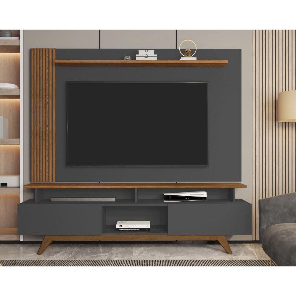 Rack com Painel Ripado para TV até 70 Polegadas 2 Gavetas Grécia 180cm