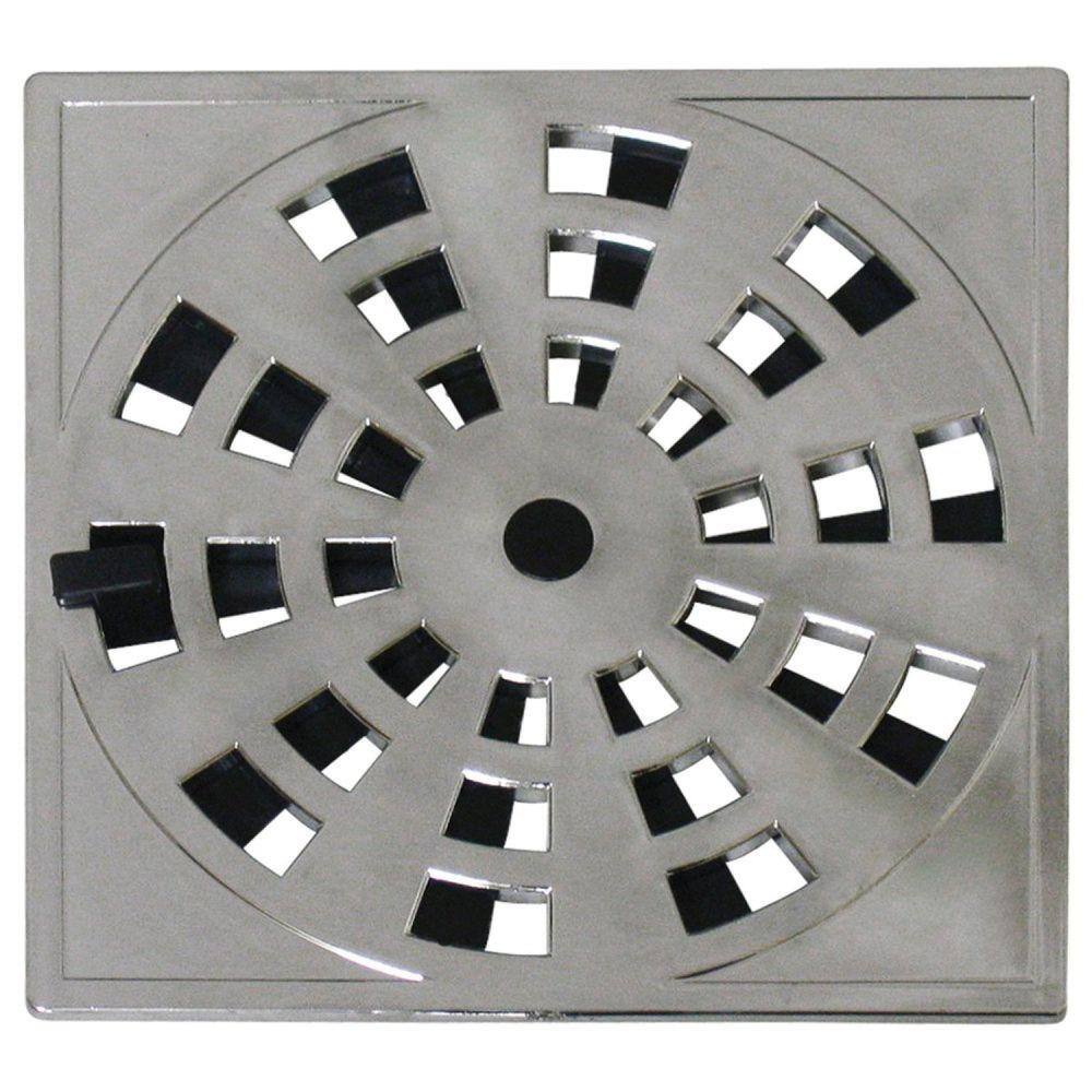 Grelha Quadrada 15 x 15cm com Anti-Inseto em ABS Cromado Modelo II Astra Cromado