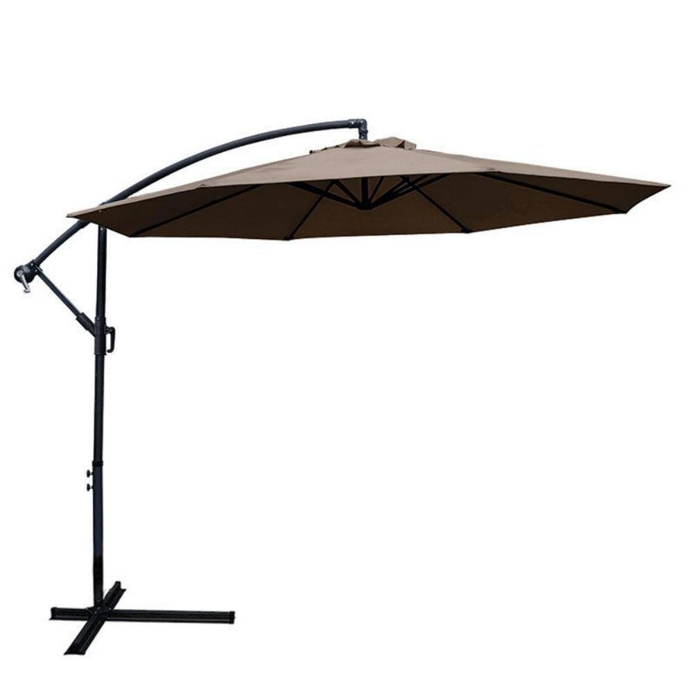 Ombrelone Lateral Bahamas Rivattis 300 Cm Em Alumínio Com Base Capa Em Poliéster Fend