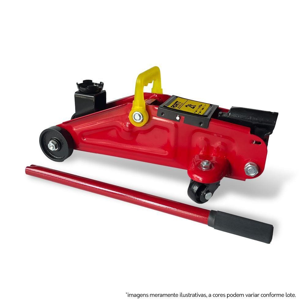 Macaco Hidráulico Jacaré 2 Ton C/maleta Universal Veiculos Fortt Vermelho - MCJ001-V