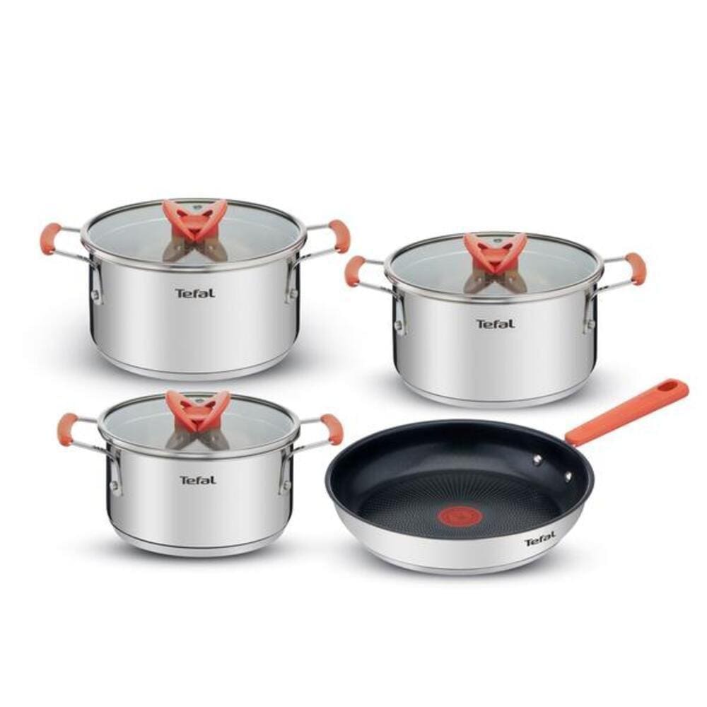 Jogo de Panelas Tefal Opti`space 4 PeçaS Inox e Fundo Triplo