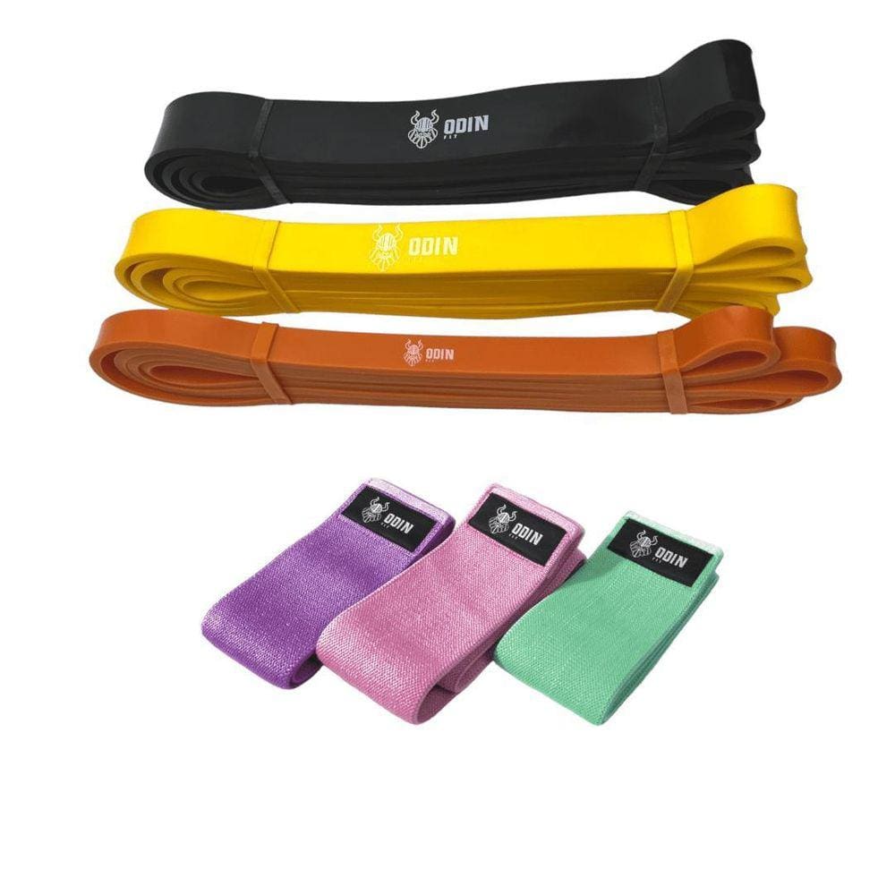 Kit Elastico Para Treino Super Band Hip Band Odin Fit