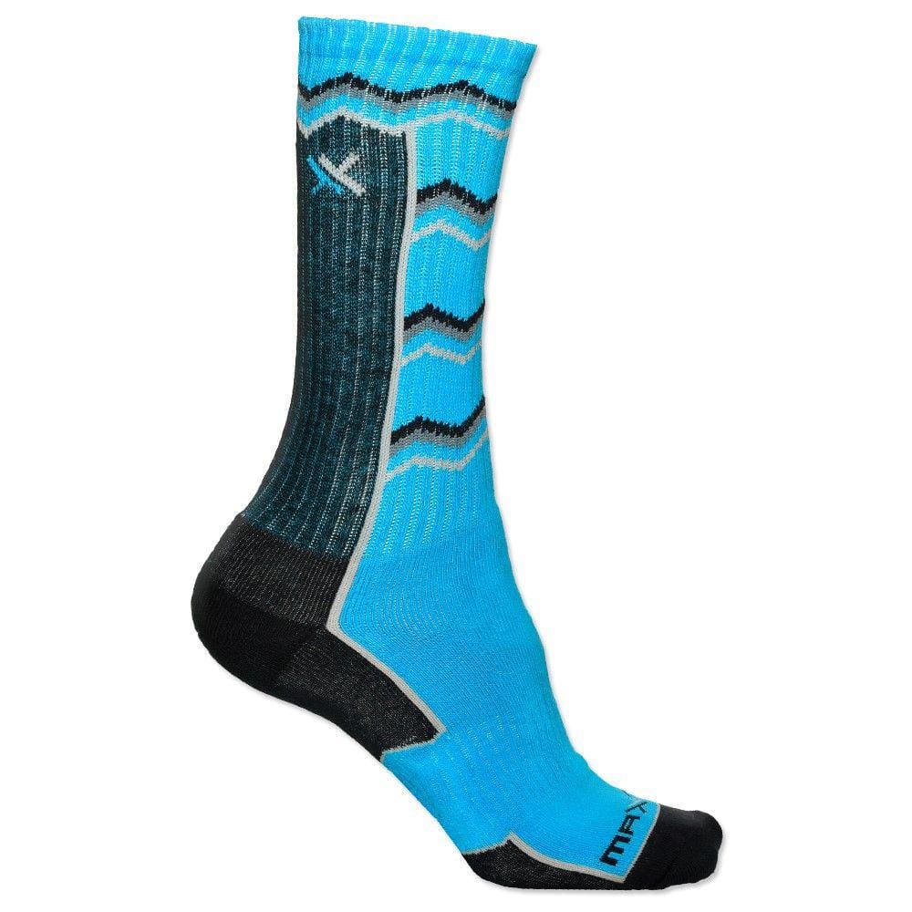 Meia (Par) Mattos Racing Zigzag Azul Tamanho-G