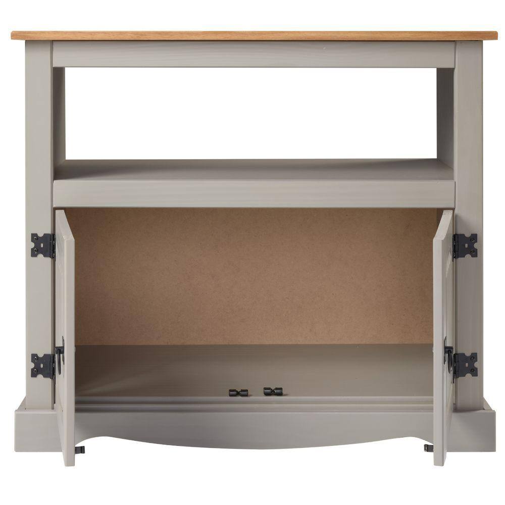 Rack para TV com duas portas em Madeira | Extra