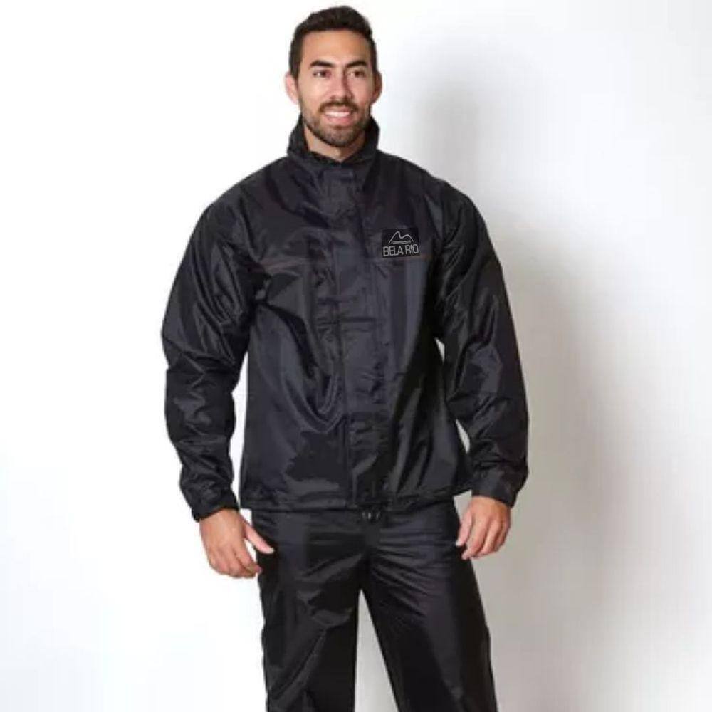 Capa Chuva Nylon Preta Masculina Impermeavel (Gg) Beira Rio