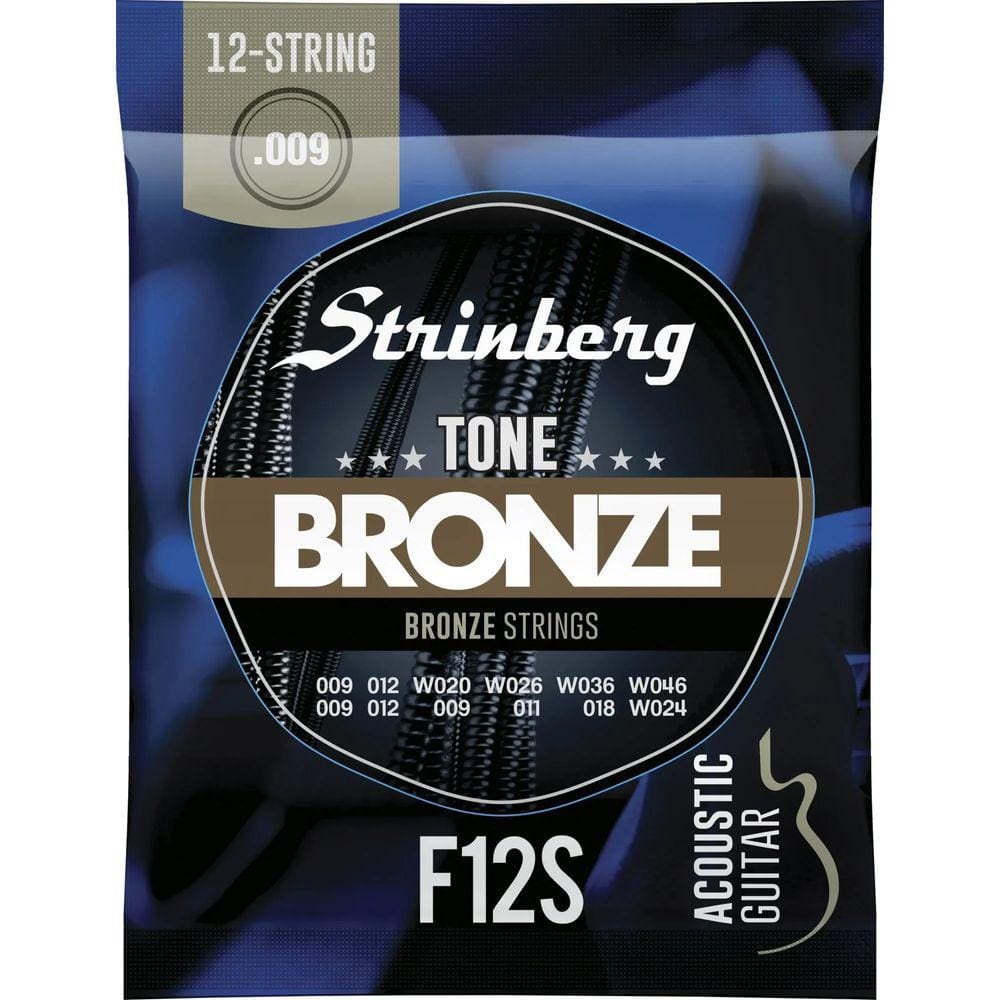 Encordoamento Para Violão 12 Cordas Aço 0.09 Strinberg F12S
