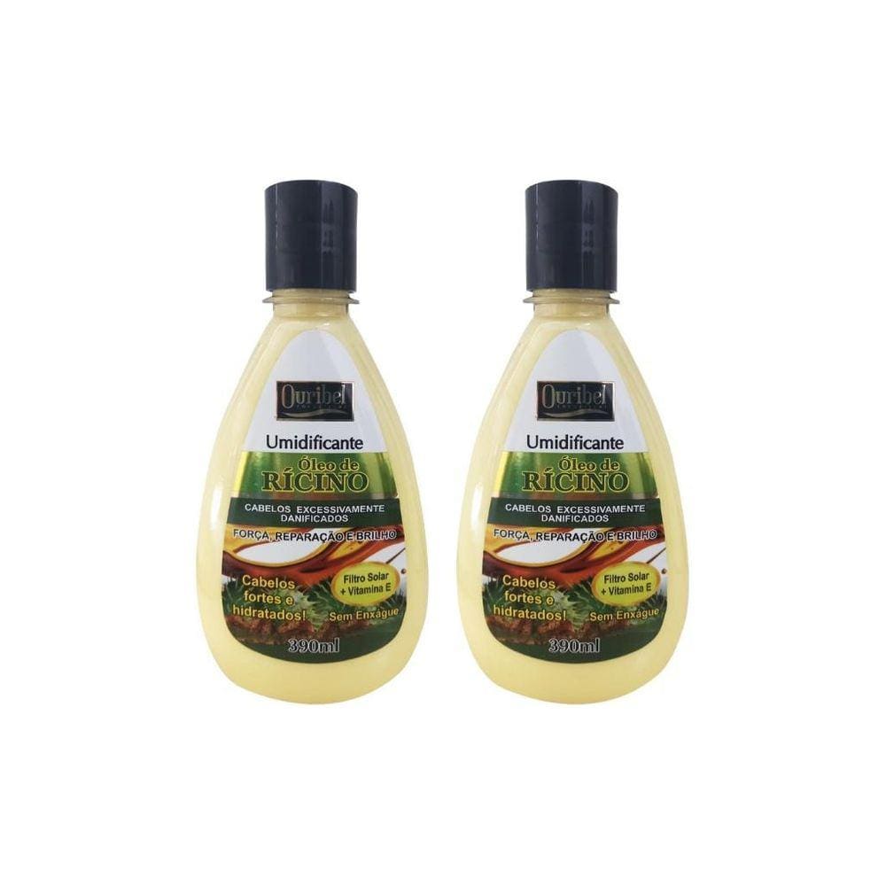 Creme Umidificante Ouribel Ricino 390Ml - Kit Com 2Un