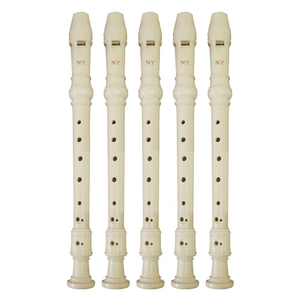 Kit 5 Flautas Doce Germânica FL 20G New York