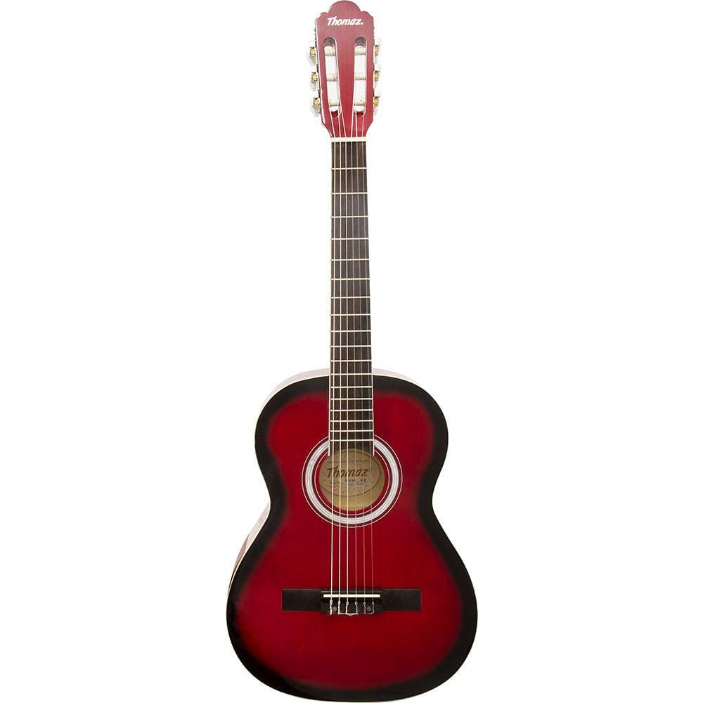 Violão Acústico Infantil de Nylon para Destros com Tensor TCG 360 Vermelho Thomaz