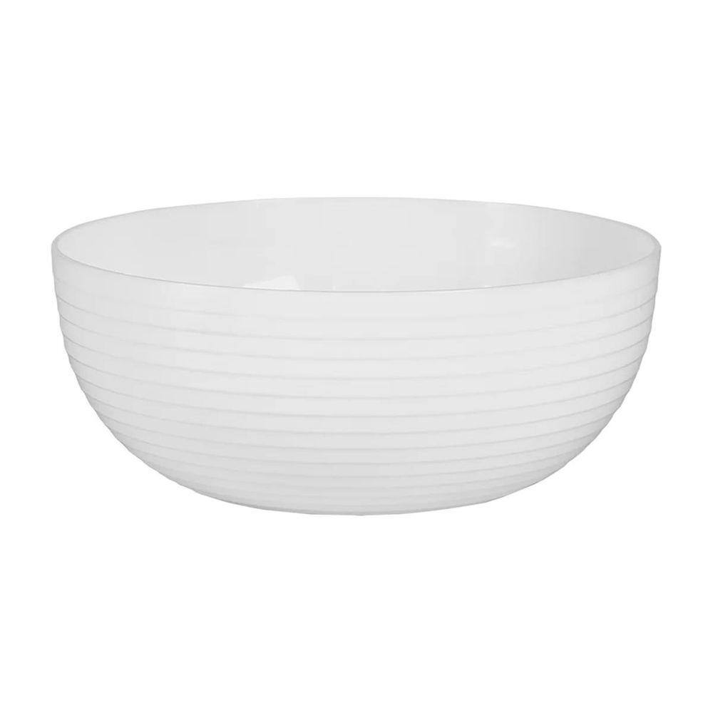 Travessa Redonda Com Friso Le Chef Branca 22CmX9Cm