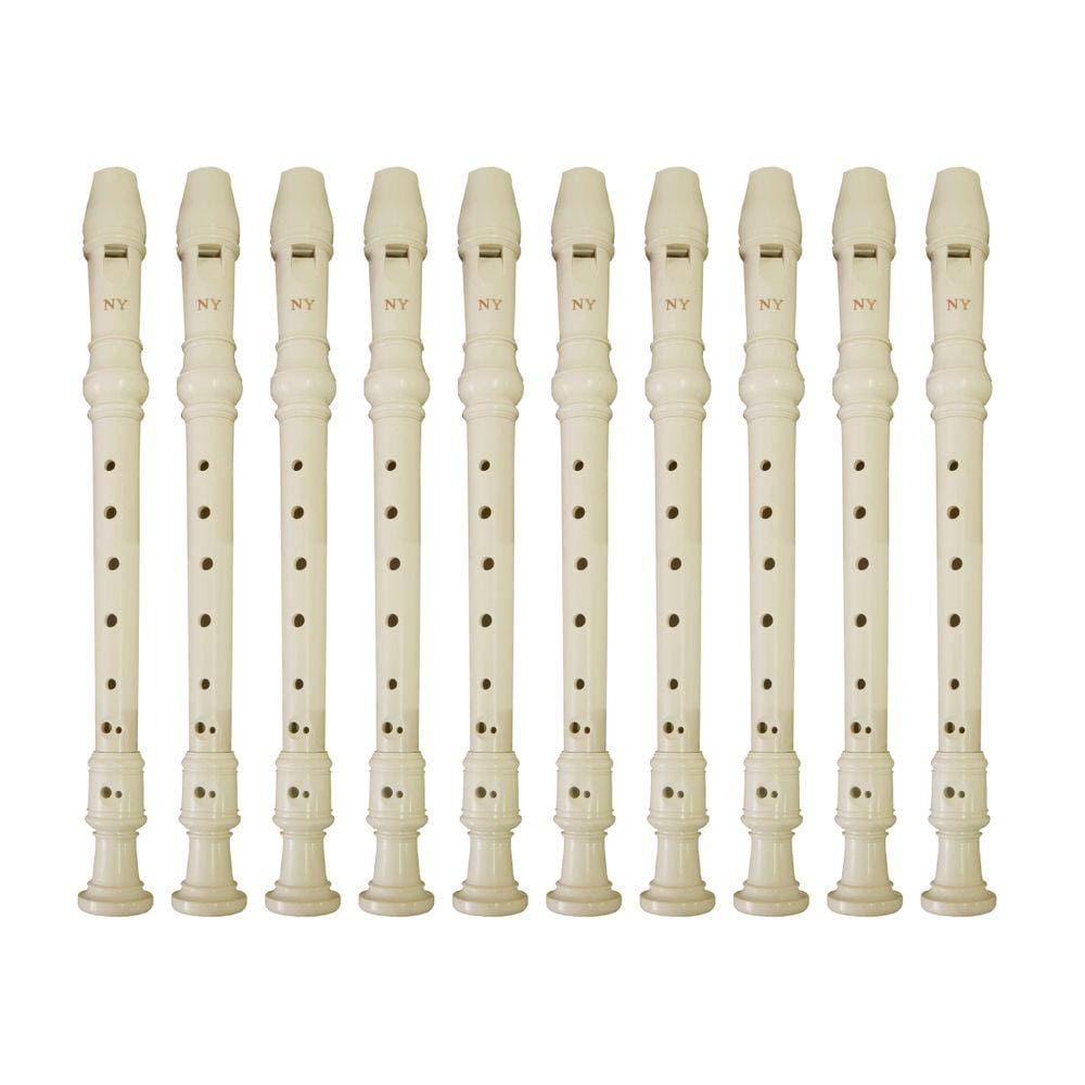 Kit 10 Flautas Doce Germânica FL 20G New York