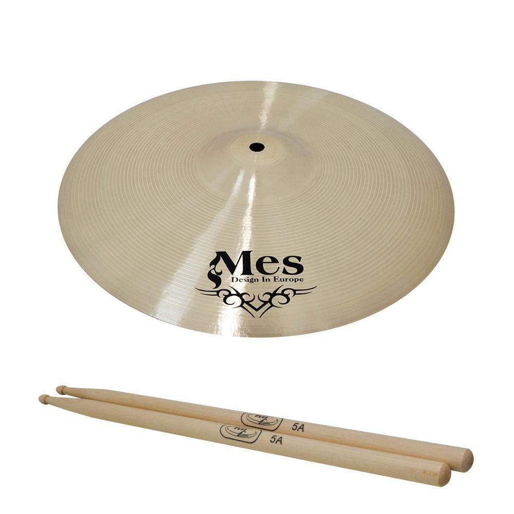 Prato de Condução para Bateria 20” Liga de Bronze B8 ACT Series Mes Drums + Baqueta 5A Maple New York
