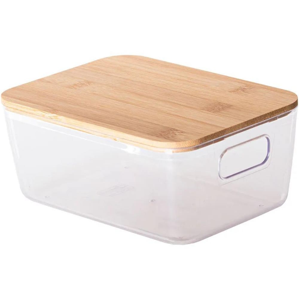 Pote Cesto Organizador Tampa De Bambu Idealle Eco Paramount