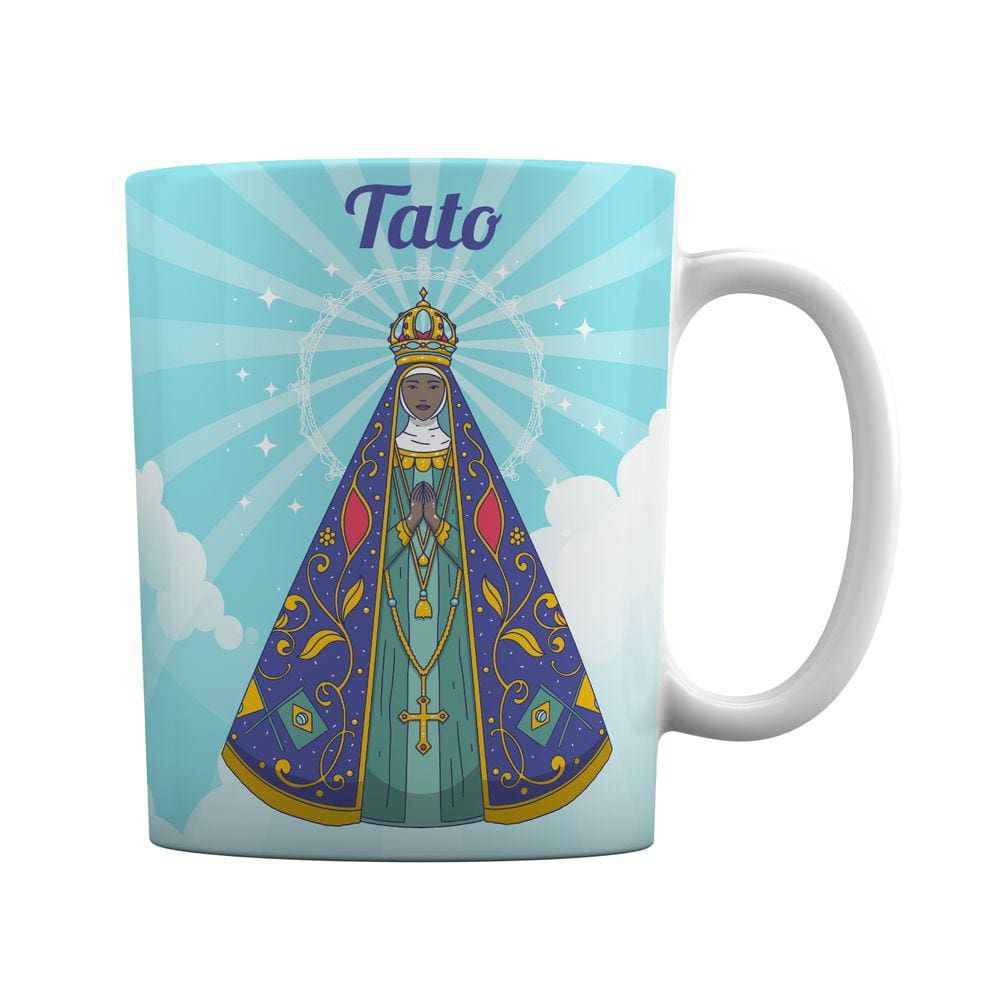 Caneca Branca Presente Personalizada Nossa Senhora Aparecida