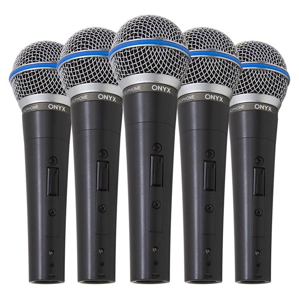 Kit 5 Microfones Dinâmico com Fio TK 58C Onyx