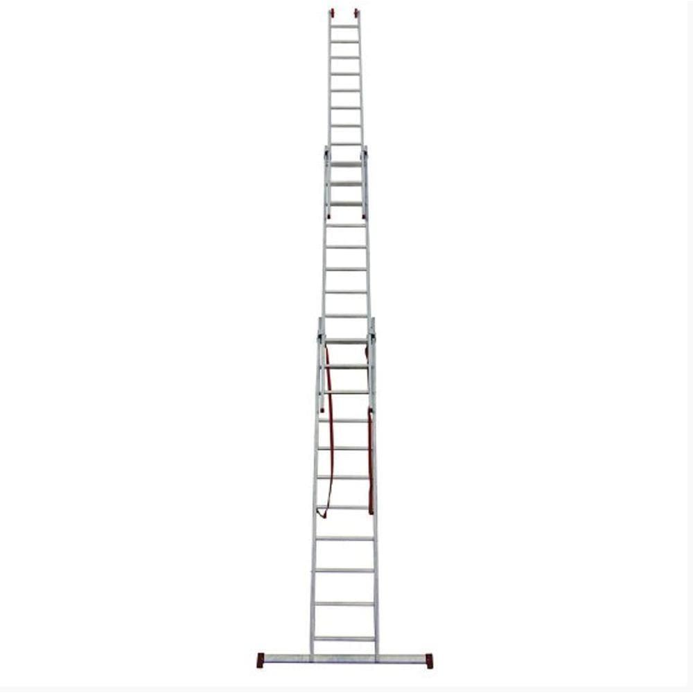 Escada Extensiva Tripla Aluminio 11X3 Degraus Botafogo