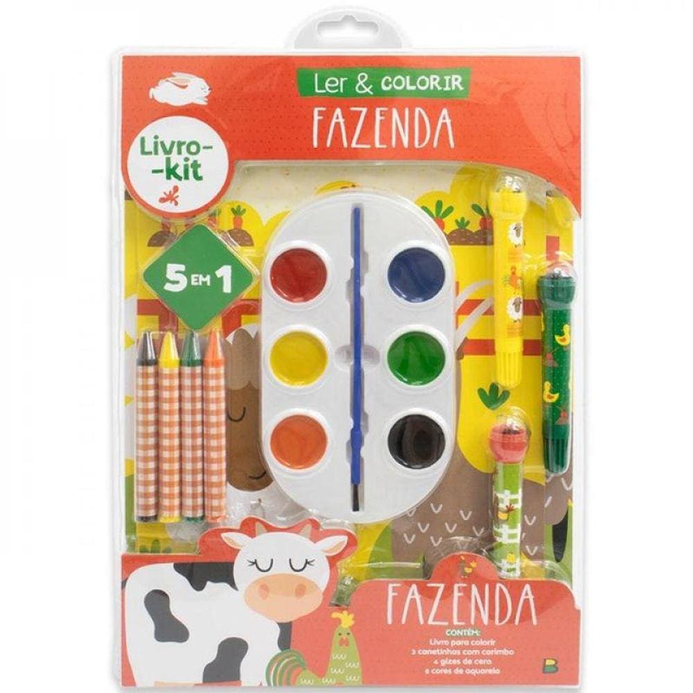 Livro-Kit Ler & Colorir: Fazenda