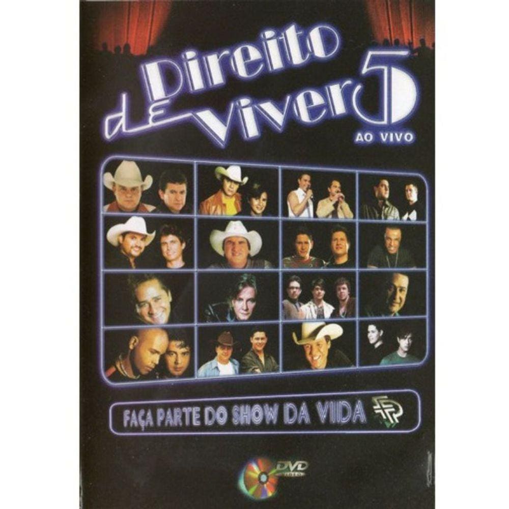 DVD Direito de Viver 5  Ao Vivo - Faça Parte do Show da Vida