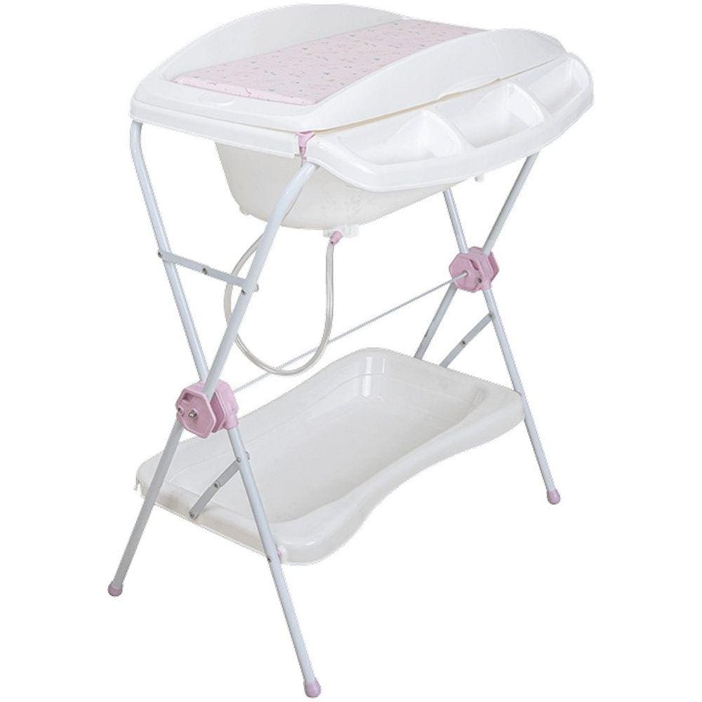 Banheira de Bebe Kiddo com Trocador Desmontavel Shower Rosa